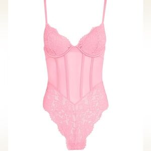 La Senza Pink Lace Bodysuit
